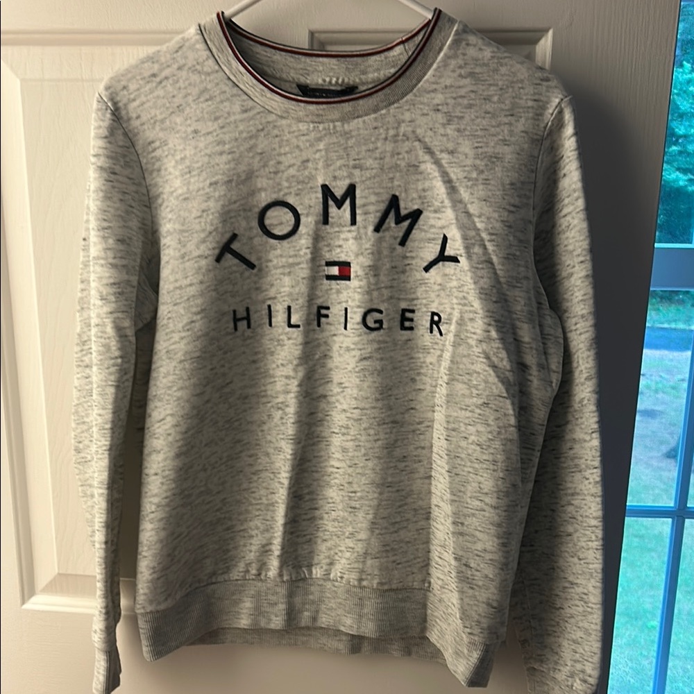 Tommy Hilfiger Light Gray Logo Sweatshirt